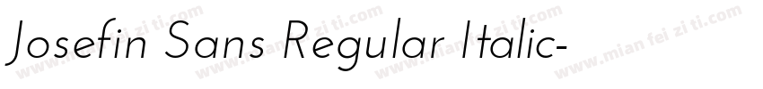 Josefin Sans Regular Italic字体转换